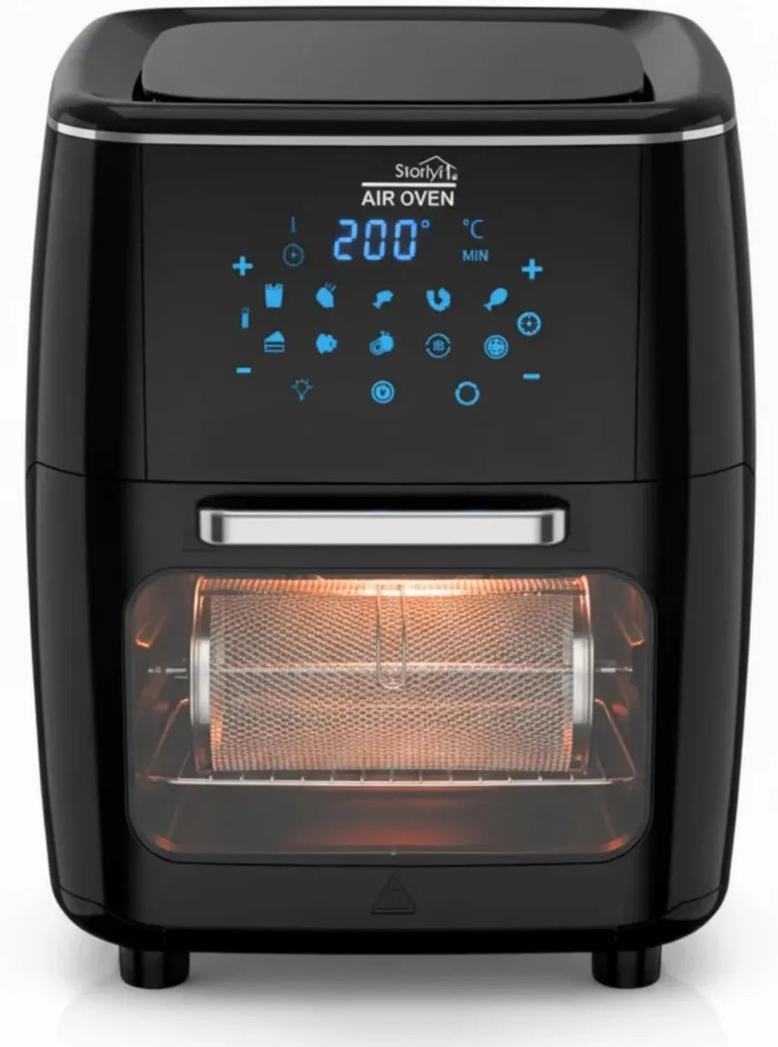 Four à Air STARLYF - Friteuse sans Huile 10-en-1 1700W, 12L avec Cage Rotative, Programmes Prédéfinis, Déshydrateur et Convection