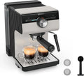 Machine à espresso manuelle KRUPS, Barista professionnel, Espresso et Cappuccino, Buse vapeur, Compartiment à filtres, Gris clair, Modèle Authentic