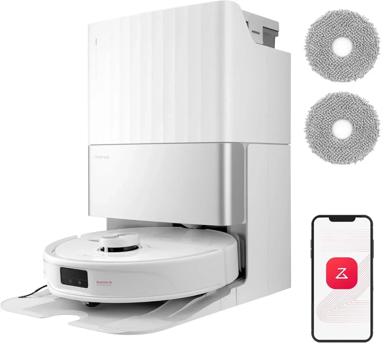 Aspirateur Robot Roborock Qrevo Master avec Brosse FlexiArm et Double Serpillière, Puissance 10000Pa, Détection de Saleté Optimisée