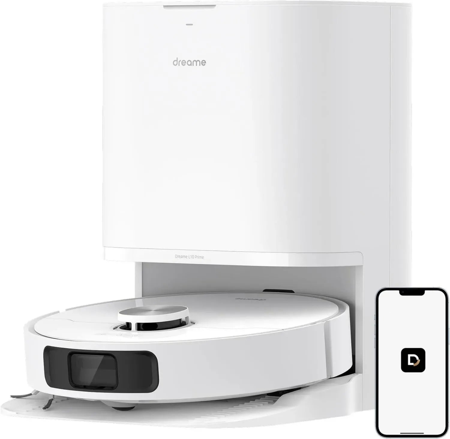 Dreame L10 Prime Aspirateur Robot et Laveur, Serpillière Rétractable, Nettoyage Intelligent, Navigation Avancée, Aspiration Puissante 4000Pa, Compatible WiFi et Alexa