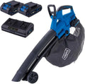 Souffleur et Aspirateur Sans Fil Scheppach BC-BLV720-X, 4 en 1, 720 m³/h, 210 km/h, Batterie 20V