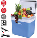 Bakaji Glacière Thermoélectrique 24L 12/220V pour Maison, Voiture, Camping et Bateau - Chaud/Froid - Compacte 41x30x45 cm