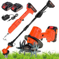 Motobineuse Électrique sans Fil avec Manche Réglable, 2 Batteries Incluses, Largeur 10 cm, Outil de Jardinage Portable