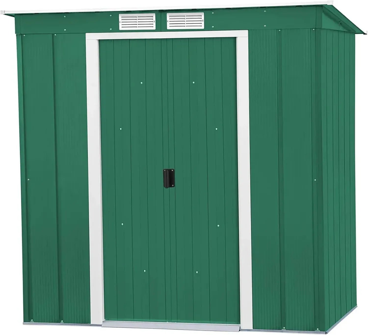 Abri de Jardin en Métal Duramax ECO 6x4, Toit Pentu Galvanisé Renforcé, Vert