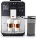 Machine à Café Automatique Melitta Barista TS Smart, Argent, avec Expresso et Boissons Chaudes, Système de Lait et Broyeur Silencieux, Connectivité Smartphone