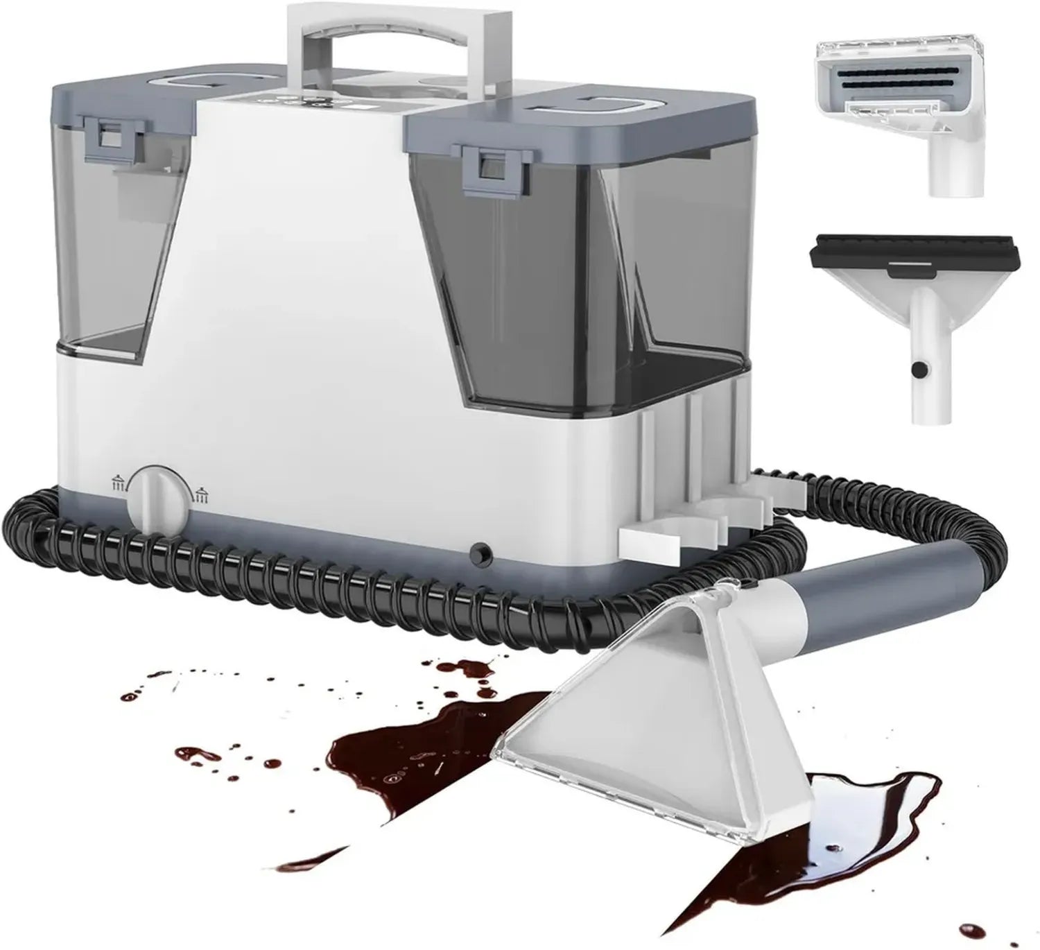 Aspirateur Nettoyeur Puissant 2500W pour Tissus et Moquettes - Compact et Portable
