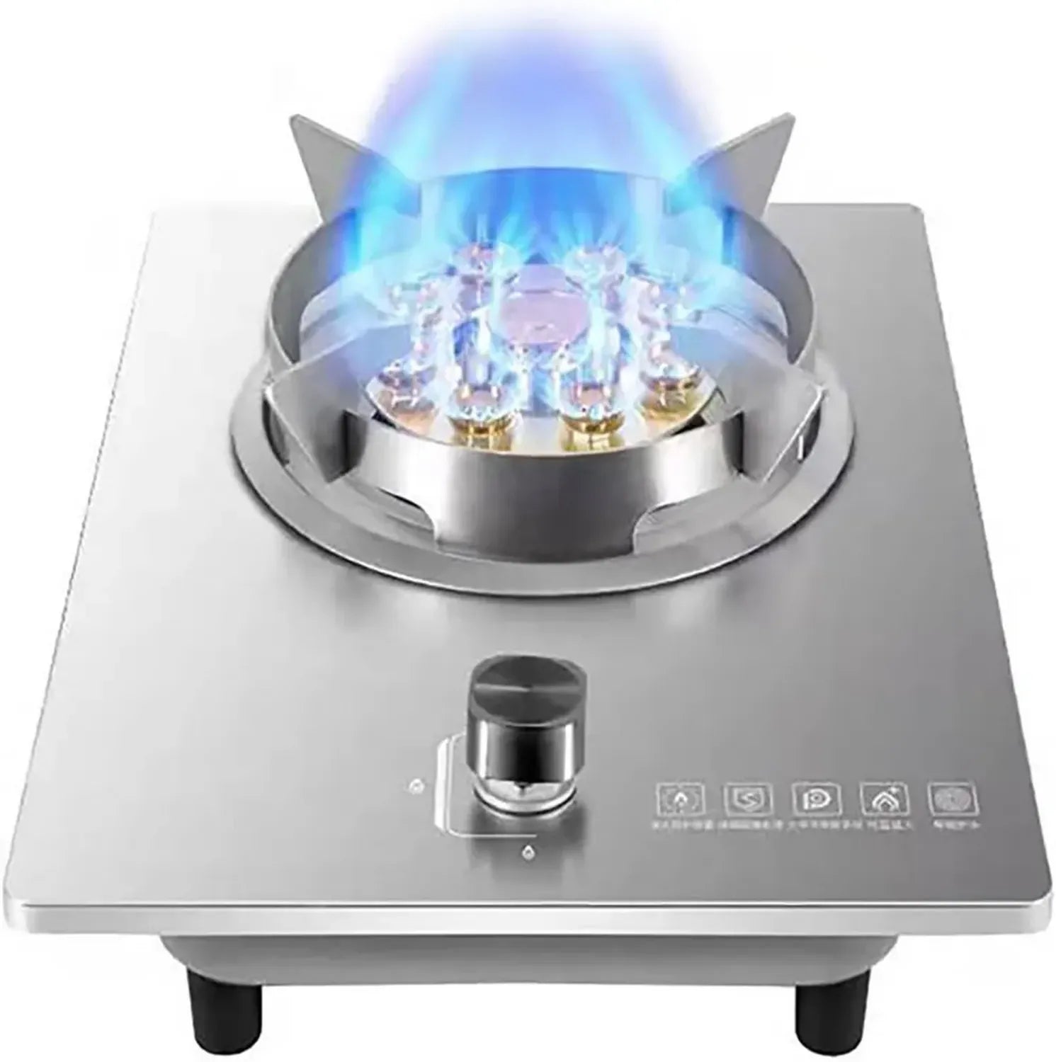 Plaque de Cuisson à Gaz 7,2 kW avec 9 Cavités, Brûleur Portable en Fonte, Énergie Classe A, Multifonction: Cuisson, Ébullition, Friture, Mijotage