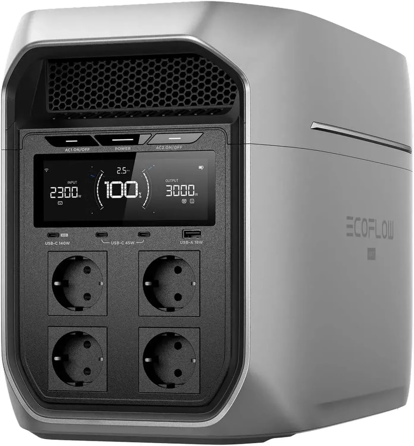 Générateur Solaire Portable EcoFlow Delta Max Plus 2048Wh, Charge Rapide 3000W, Batterie LiFePO4, Idéal pour Maison et Camping