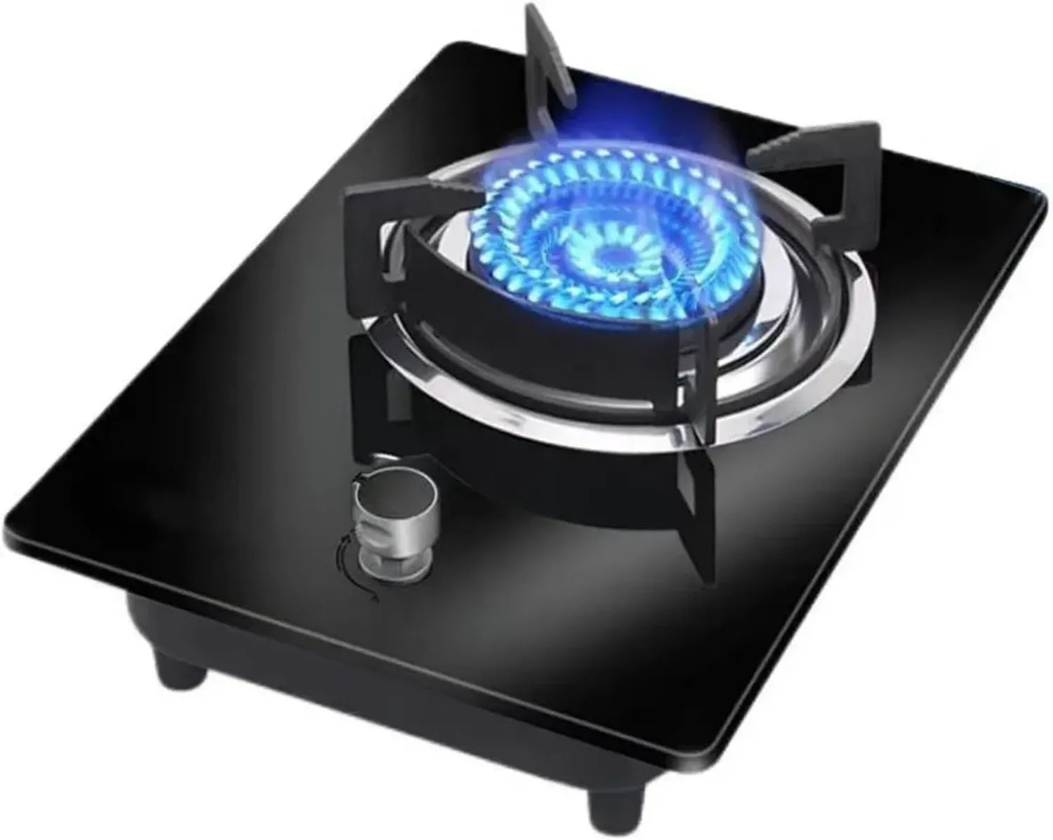 Cuisinière à gaz 5,2 kW en verre trempé avec sécurité anti-flamme, idéal pour cuisine et extérieur