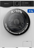 Lave-linge frontal 9 kg GEDTECH GLL91400WH - 1400 tr/min - 16 programmes - Économique et Intensif - Classe A+