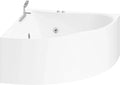 Baignoire d'angle balnéo 135x135 cm, 263L, modèle AGYNESS