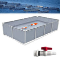 Bassin de Pisciculture Renforcé pour Aquariums Extérieurs - Dimensions 1.2x1x0.5m - Couleur Grise