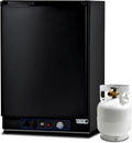 Réfrigérateur Trimixte 60L pour Camping-car, 12V/220V/Gaz, Noir Silencieux
