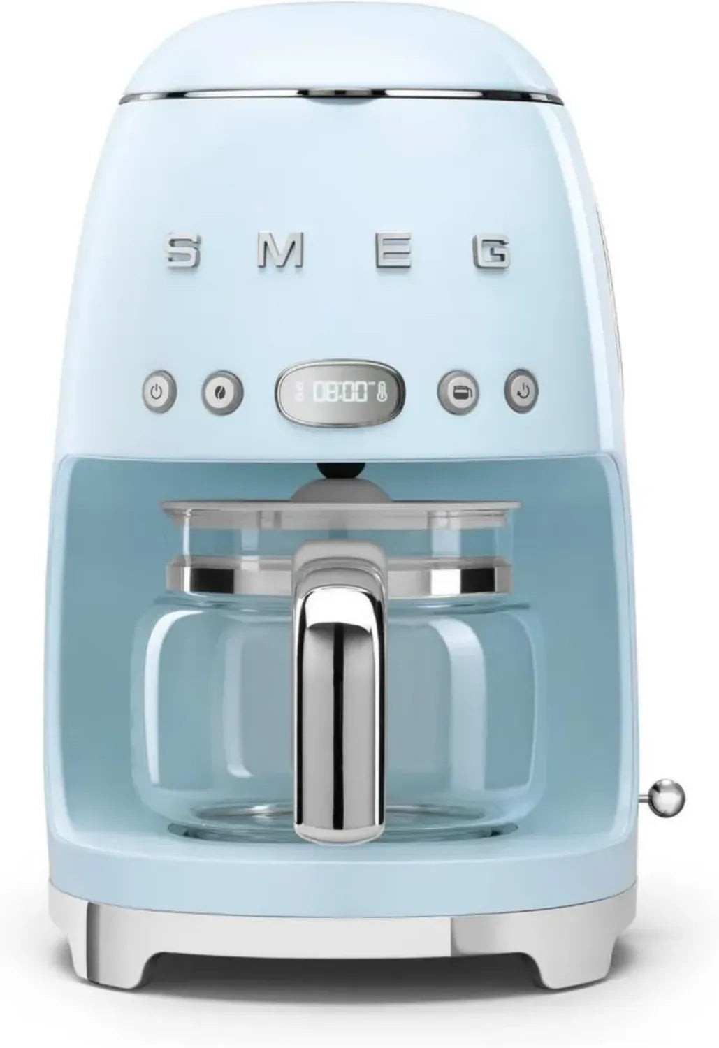 Cafetière Smeg DCF02PBEU, 12 Tasses, Fonction Arôme, Autostart, Maintien au Chaud, Pastel Bleu