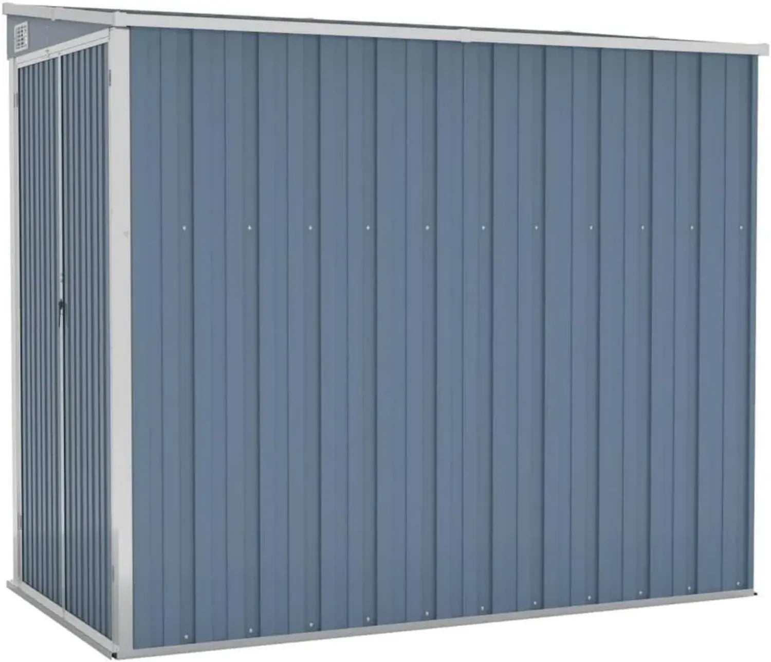 Abri de Jardin en Acier Galvanisé Gris 118x194x178 cm