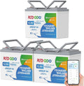 Redodo Pack de 3 Batteries LiFePO4 12V 100Ah avec Bluetooth pour Bateau et Camping