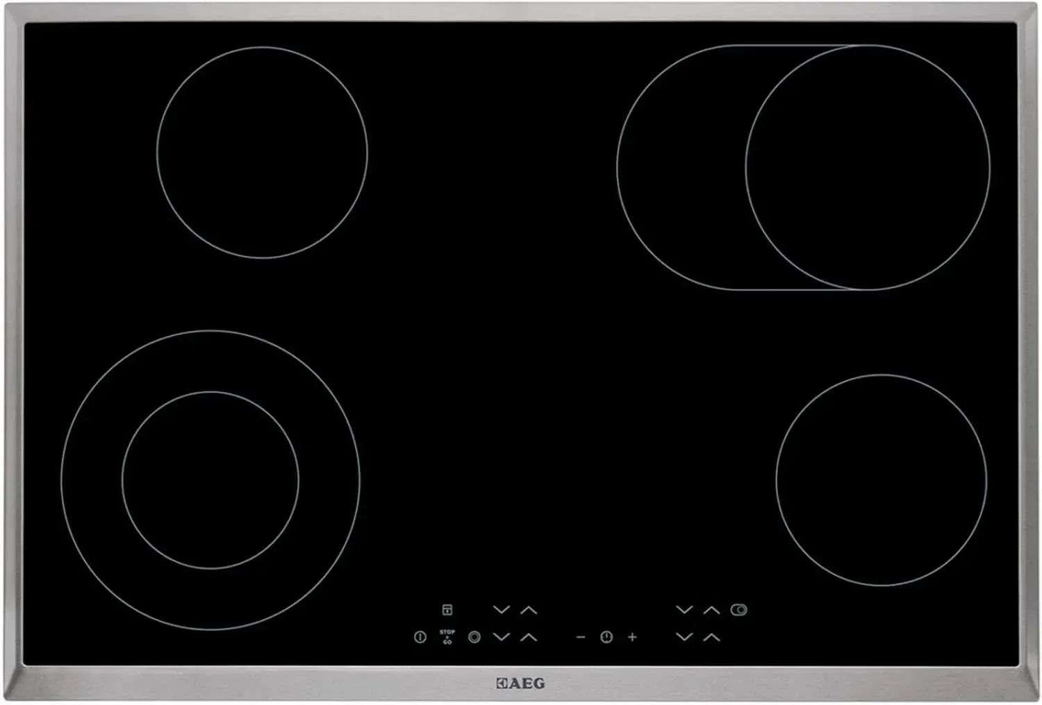 Plaque de Cuisson AEG 80 cm HK834060X-B, 4 Zones, Commande Unique