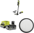 Aspirateur balai sans fil Ryobi 18V ONE+ avec moteur sans balais et accessoires complets