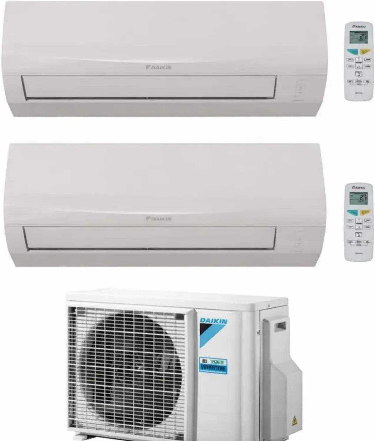Daikin Sensira - Climatiseur Dual Split 9000 + 12000 BTU 5 kW Inverter R32 A++ Wi-Fi, modèle 2026, commande via Onecta