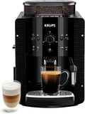 Krups Machine à Café avec Mousseur à Lait et Nettoyage Automatique, 2 Tasses Simultanées, Cafetière Espresso Noire