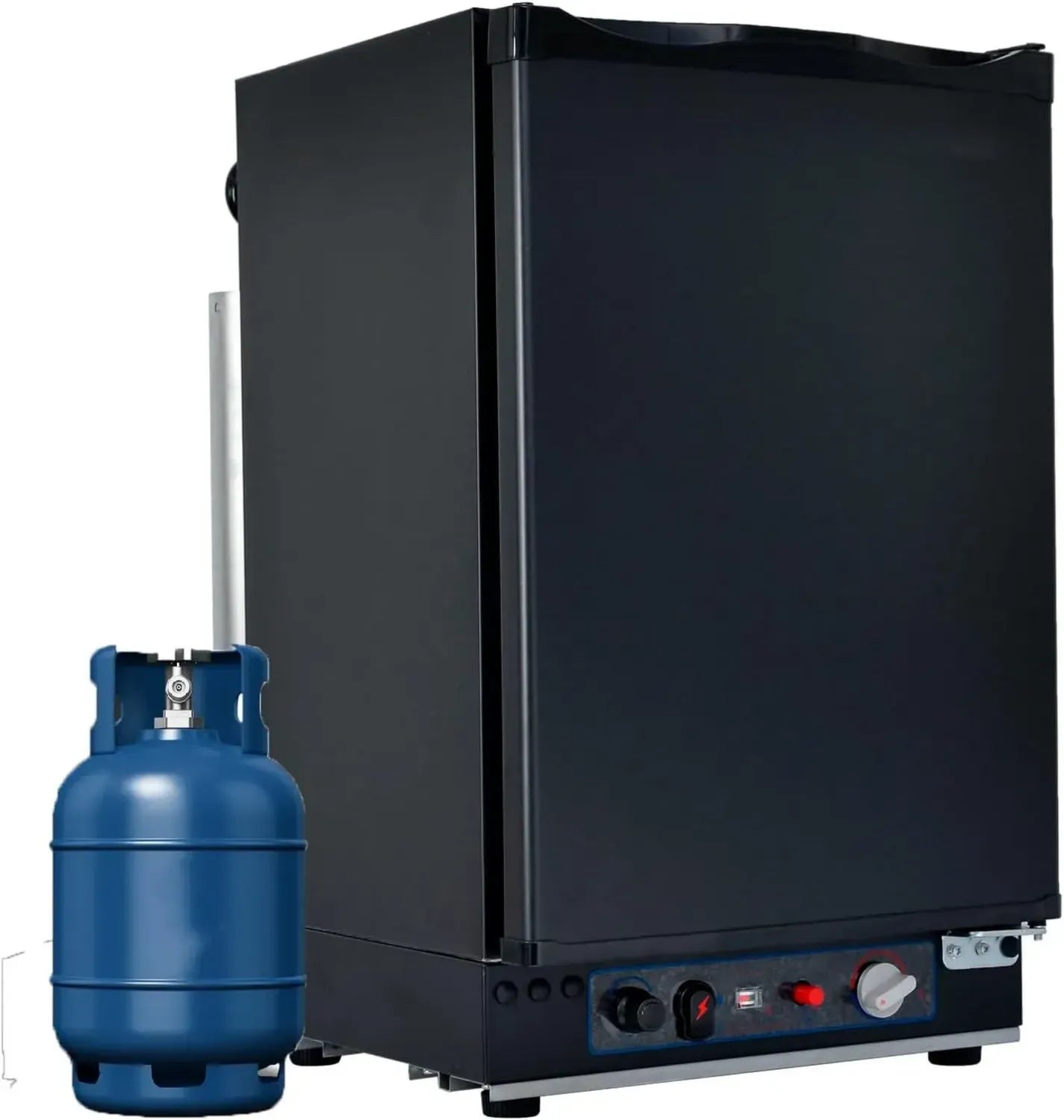 Réfrigérateur Trivalent 40L 12V/220V/Gaz pour Camping et Caravane, Silencieux avec Porte Réversible, Noir