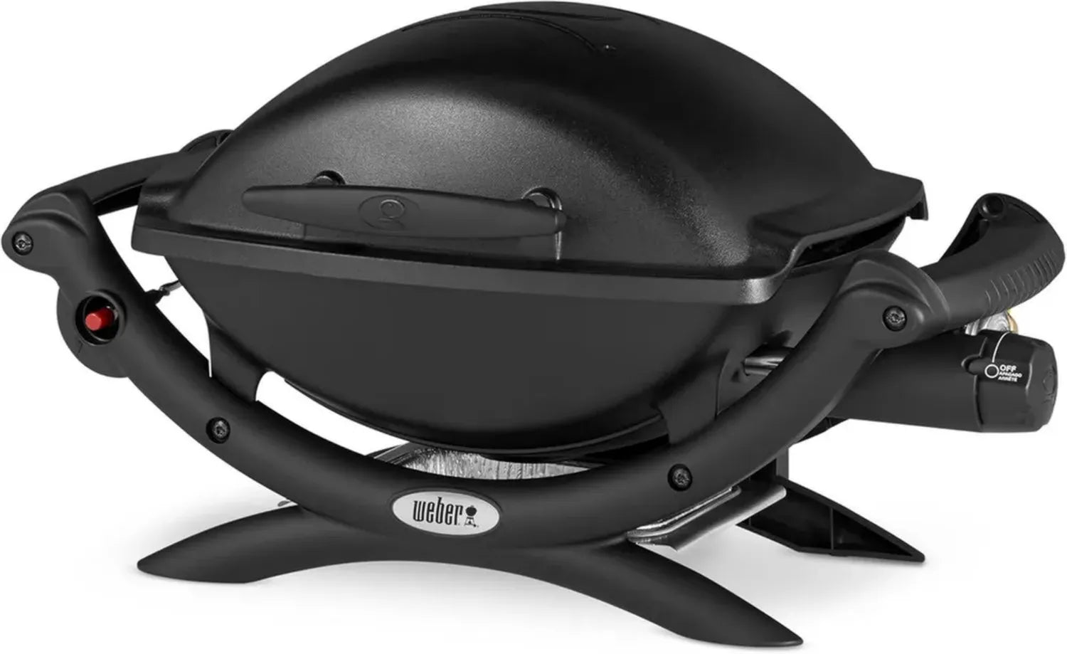 Barbecue à gaz Weber Q1000, compact et portable, grille en fonte émaillée, noir