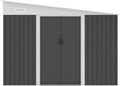 Abri de Jardin en Métal Galvanisé Anthracite 9,76 m² - Modèle Daxton