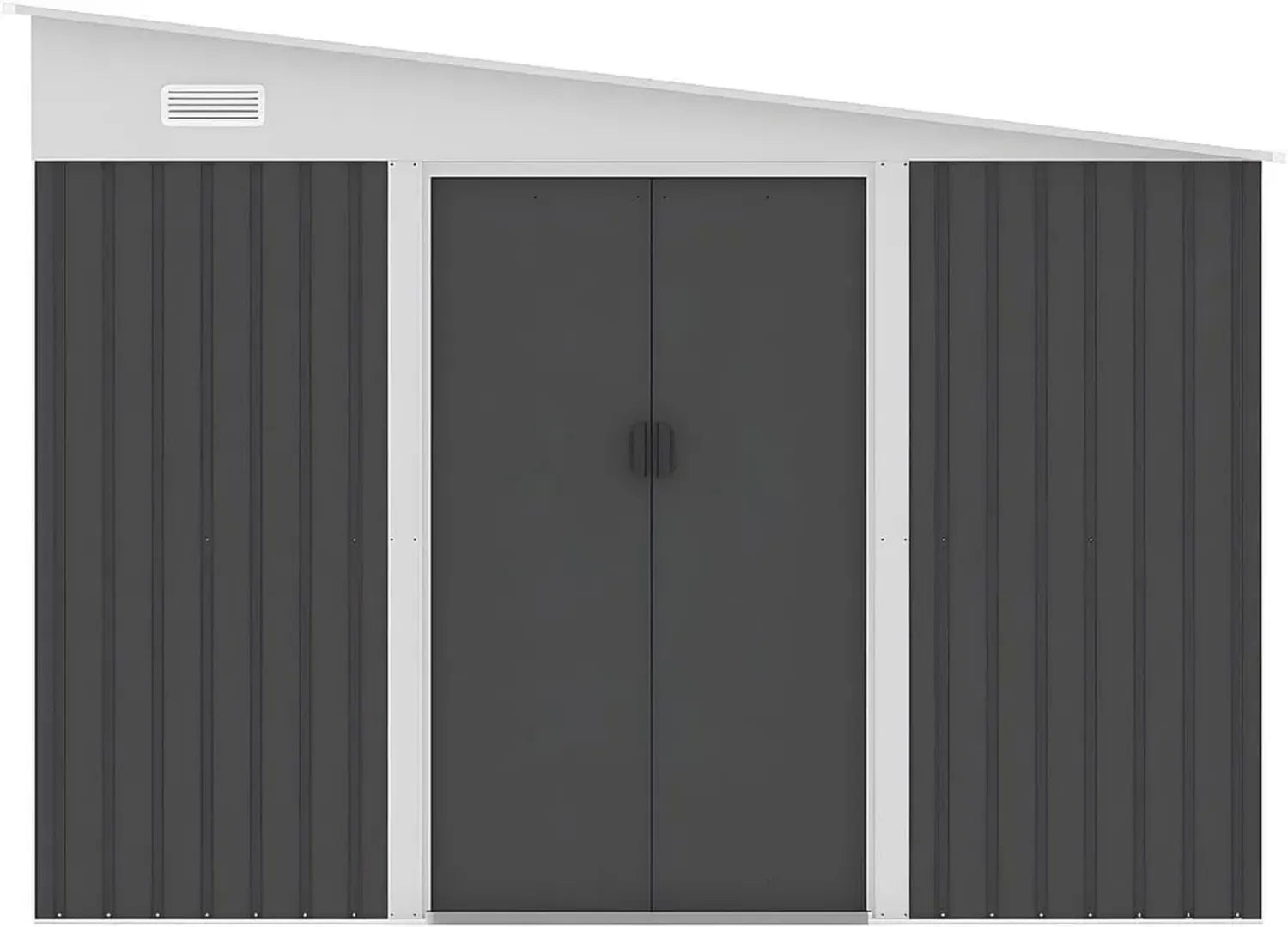 Abri de Jardin en Métal Galvanisé Anthracite 9,76 m² - Modèle Daxton