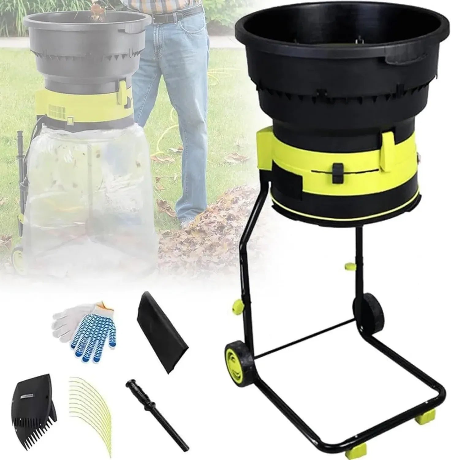 Broyeur Électrique de Jardin pour Nettoyage et Compostage Efficaces