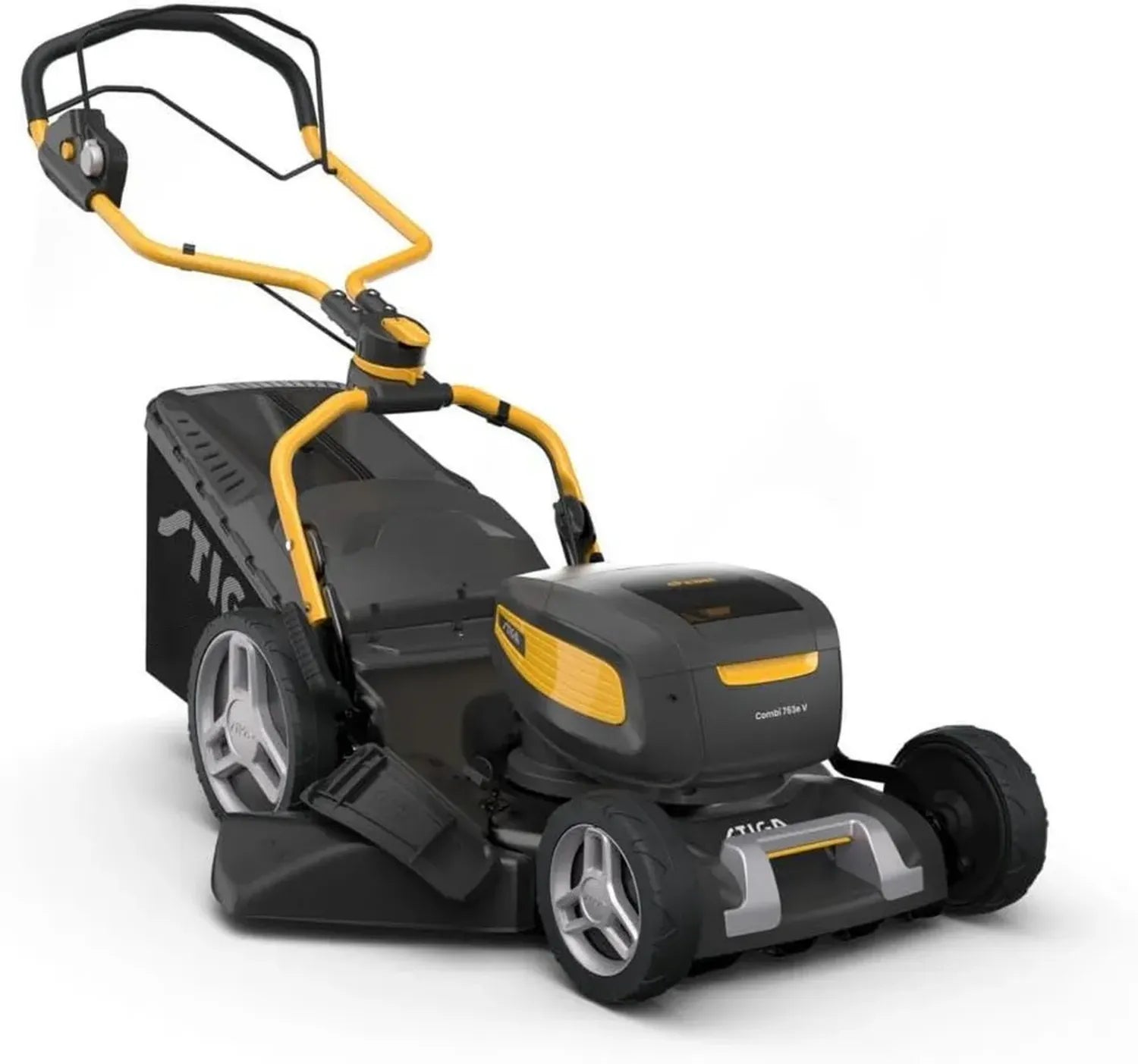 Tondeuse à Gazon STIGA Combi 753e V Kit - Sans Fil, 51cm de Coupe, Batteries 48V (2X 7.5Ah), Autotractée, 6 Vitesses, Fonction 4 en 1, Jusqu'à 750m²