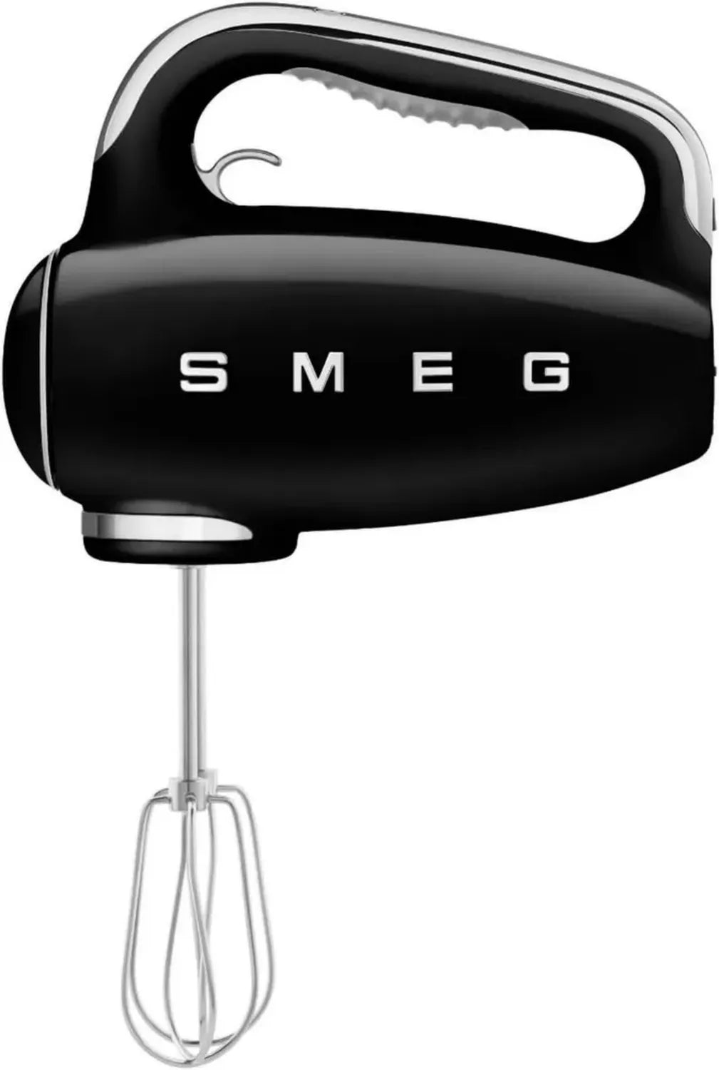 Mélangeur Électrique Smeg Noir 250W, 9 Vitesses avec Turbo et Démarrage Progressif, 4 Fouets et 2 Crochets Inclus