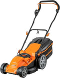Tondeuse à gazon électrique LawnMaster 1800W, largeur 40cm, hauteur réglable 20-70mm, bac de 42L, garantie 2 ans