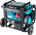 Générateur Électrique à Essence 17 CV - 8,2 kW Triphasé et 6,5 kW Monophasé avec Réservoir 28L et Démarrage Électrique