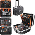 REALTEK Kit d'Outils Complet 123 pièces, Mallette Portable avec Tournevis, Marteau, Clés à Douille et Accessoires