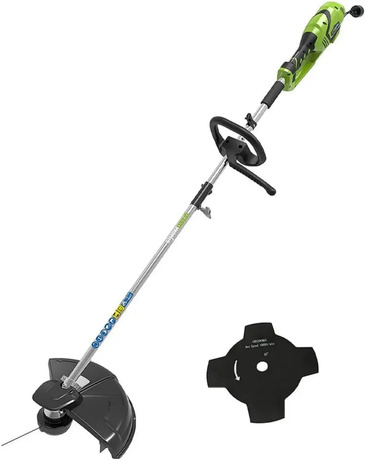 Débroussailleuse Électrique Greenworks 230V, Largeur de Coupe 40cm, Fil 2mm, Tête Semi-Automatique