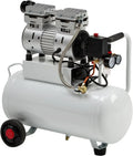 Compresseur d'air 30L, 8 bars, 0,75 kW, sans huile, portable à double cylindre