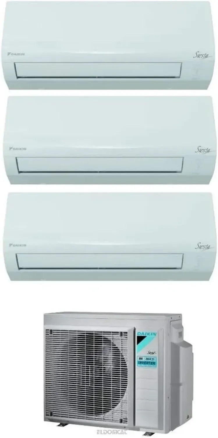 Climatiseur Daikin Siesta 3AMXF52A - Trois unités 9000/9000/12000 BTU, Inverseur et Pompe à Chaleur