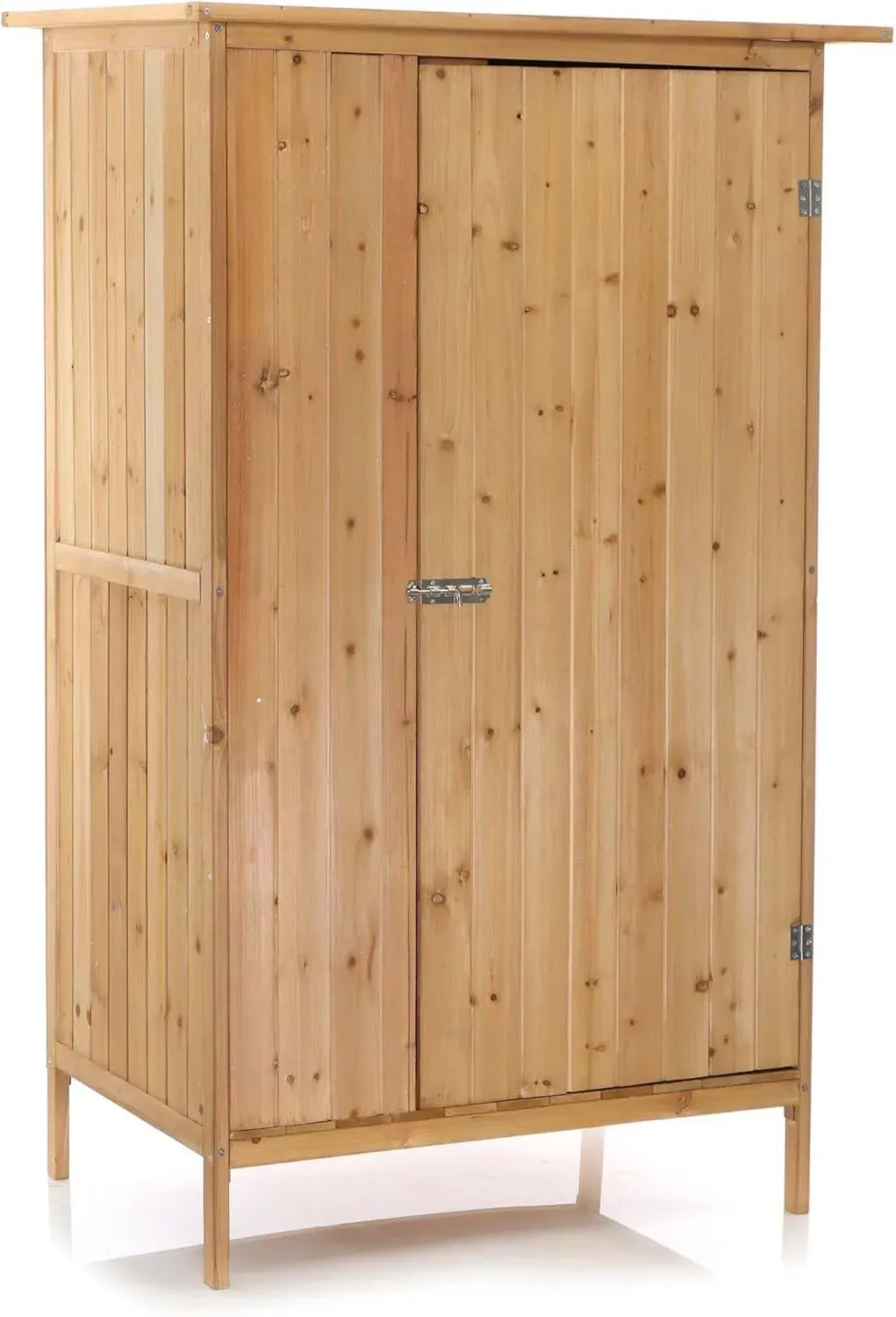 Abri de Jardin en Bois Verni avec Toit PVC et Porte Unique