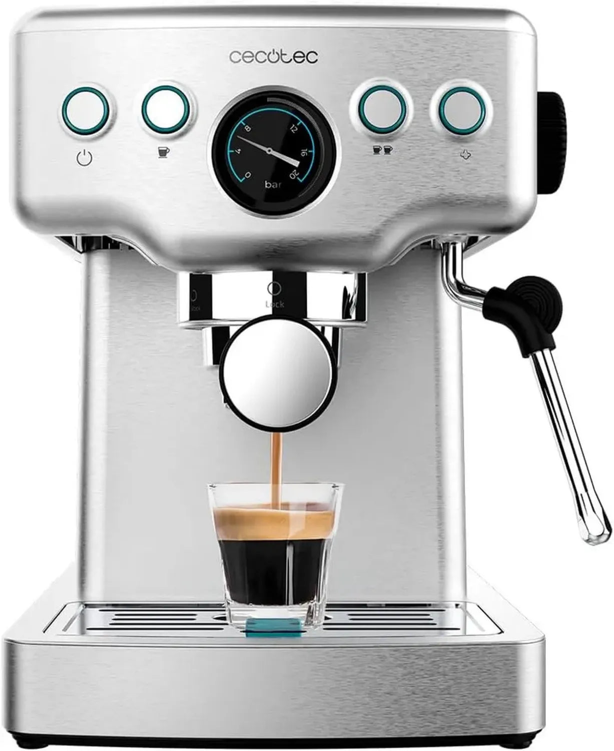 Cecotec Machine à Expresso 20 Bars Barista Mini 1465W avec Manomètre