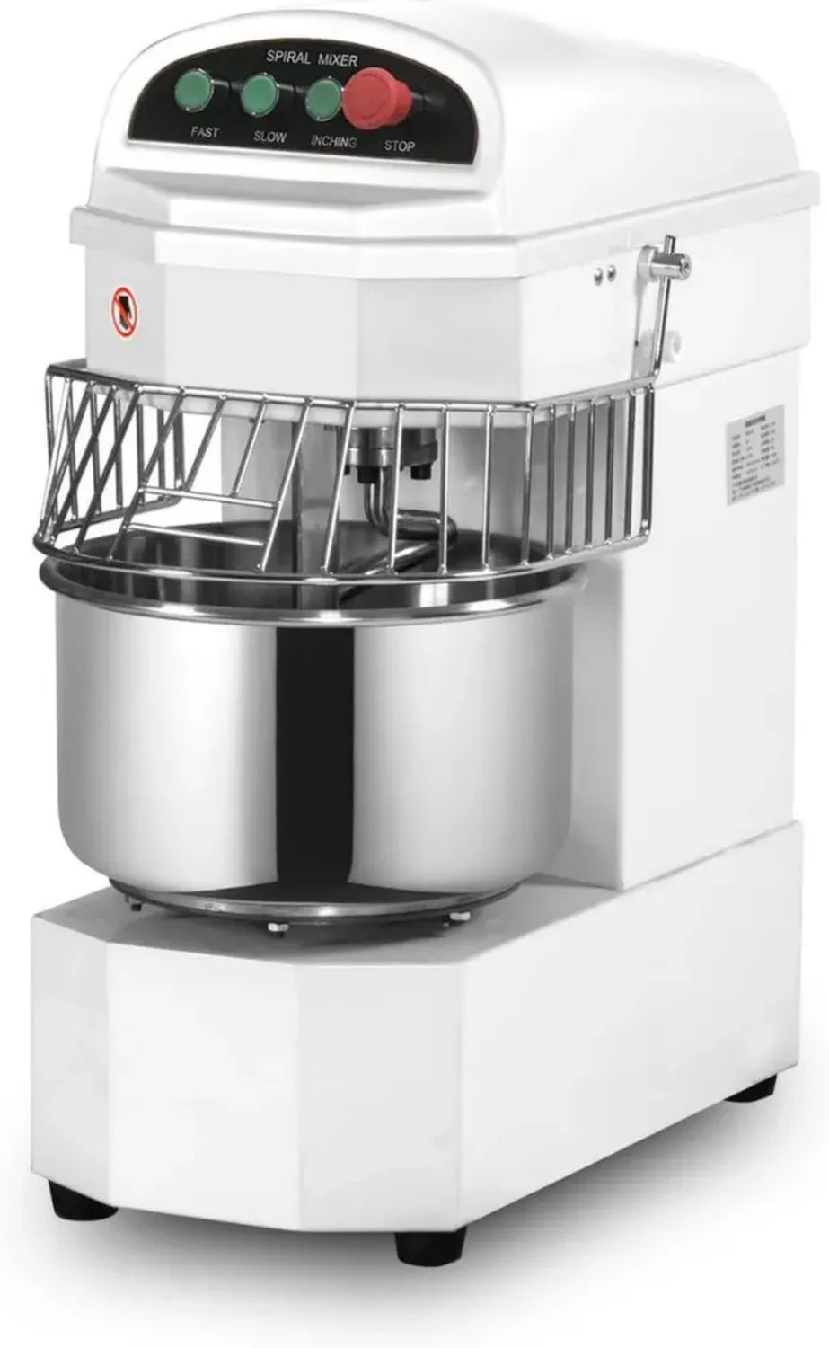 Mélangeur à Pâte de Boulangerie 30L - 2 Vitesses - Cuve Fixe - 1500W