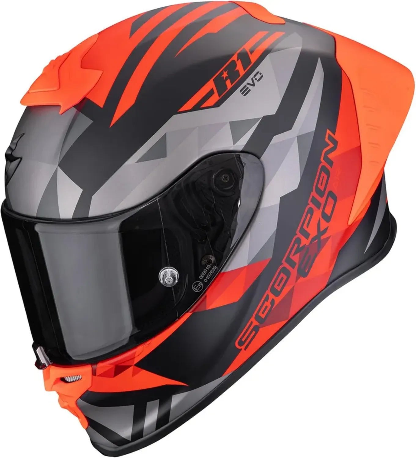 Casque Intégral Scorpion EXO-R1 Evo II Air Valere - Noir/Gris/Rouge, Taille L