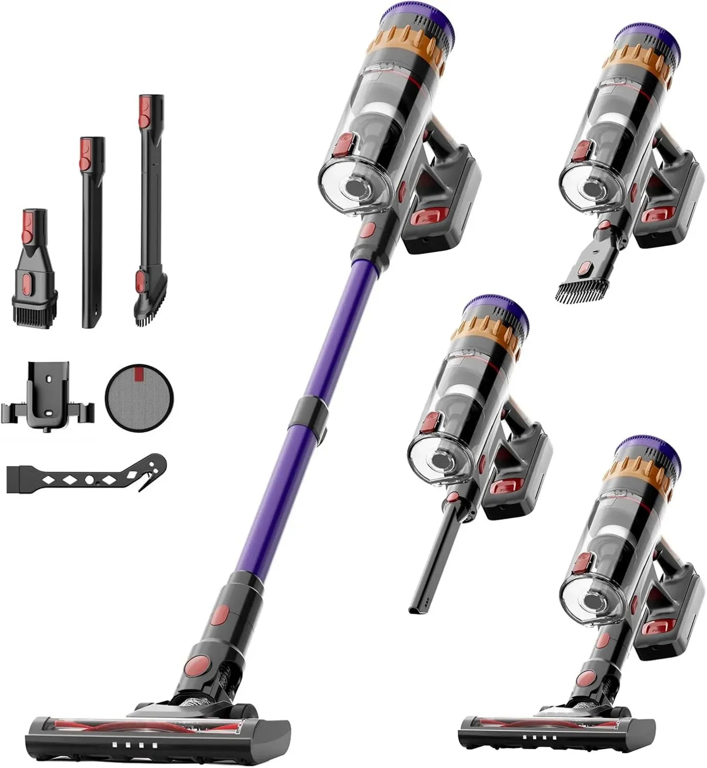 Aspirateur Balai Lefant sans Fil, Puissance 40KPA, 42 Minutes d'Autonomie, Écran Intelligent, Idéal pour Animaux/Tapis/Sols Durs, Modèle 2025