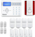 Système d'alarme sans fil pour maison, 4 à 5 pièces, détection de mouvement et intrusion, avec sirène extérieure - Compatible avec Box internet