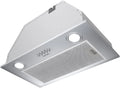 Hotte de Cuisine Encastrée 52cm Hermitlux, 3 Niveaux, Double Fonction Évacuation et Recyclage, Débit 750m³/h, Silencieuse 68dB, Éclairage LED, Inox
