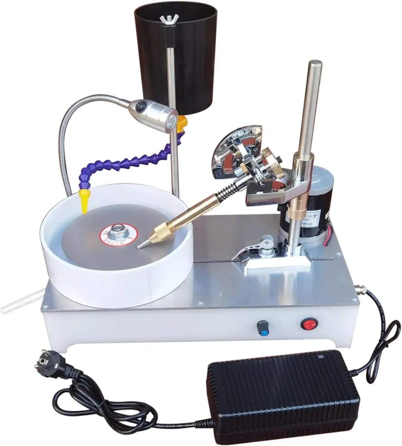 Appareil de Polissage de Bijoux et Gemmes, Vitesse 2800 rpm, Tampon 12,7 mm, Idéal pour Pierres, Jade et Bois