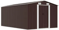Abri de Jardin en Métal Marron 257x392x181 cm pour Terrasse et Patio