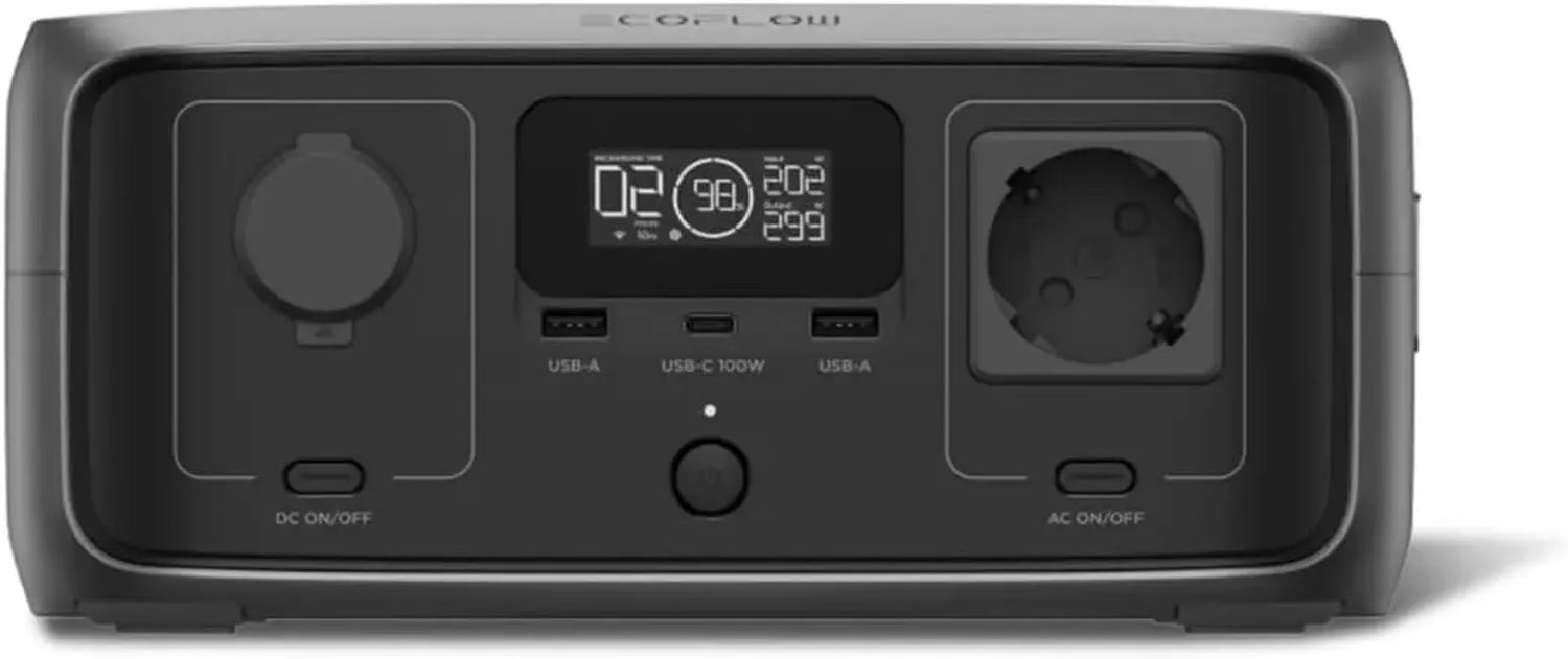 EF EcoFlow Centrale Électrique Portable RIVER 3, 245Wh, Sortie 600W, Technologie GaN, Générateur Solaire Extérieur pour Camping et Véhicules