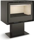 Poêle à bois JÚCAR 80, 7,4 kW, pied central, ventilation duale, verre céramique, chauffage performant