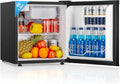 Mini Réfrigérateur FOHERE 46L, Compact avec Thermostat Ajustable, Silencieux et Économique, Porte Réversible, Parfait pour Cuisine, Bureau et Salon, Noir
