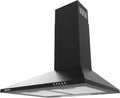 CIARRA Hotte Murale 60cm, 370 m³/h, Éclairage LED, Noir - Sans Filtre à Charbon